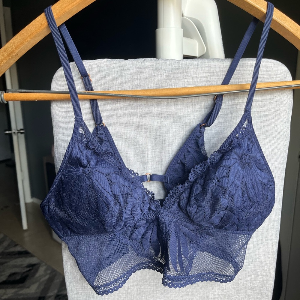Aerie Hibiscus Lace Longline Bralette